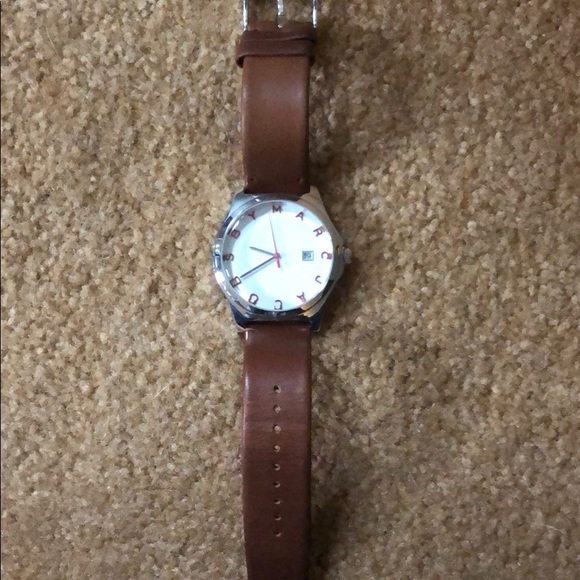 Marc By Marc Jacobs Accessories - Marc by Marc Jacobs silver and brown leather watch
